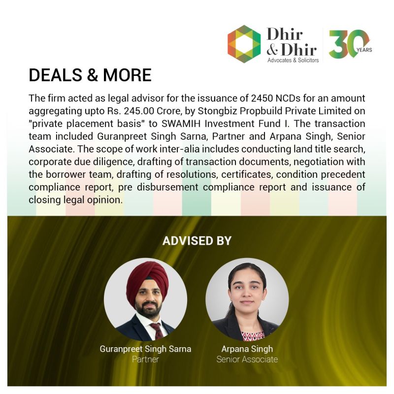 ₹245 Cr NCD Issuance for Real Estate